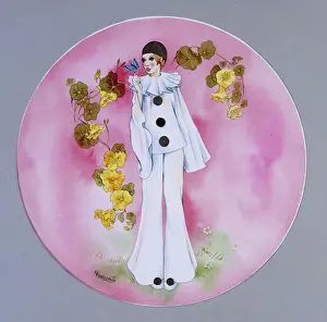 Clown Prints: Girl in a Pierrot Costume