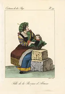Various Prints: Girl of Pietraferrazzana, Abruzzo, Italy, 19th century