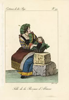 Braid Collection: Girl of Pietraferrazzana, Abruzzo, Italy, 19th century