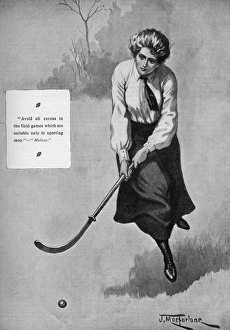Images Dated 20th October 2017: Girl playing hockey