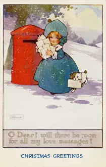 Posting Prints: Girl posting letters