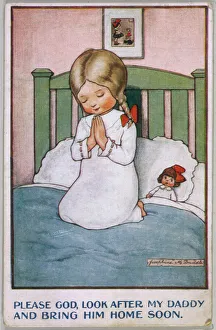 Images Dated 16th October 2007: Girl Prays for Father