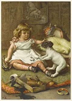 Girl Pulls Puppys Ear