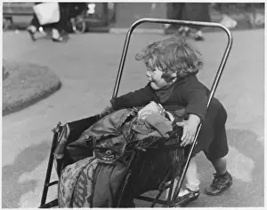Push Chair Prints: Girl with Pushchair