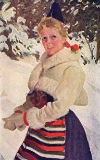 Anders Gallery: A Girl from Rattvik in traditional costume - Sweden