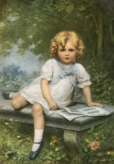 Images Dated 28th December 2011: Girl Reads on Bench