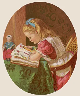 Pinafore Gallery: Girl Reads Struwelpeter
