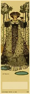 Delicately Prints: Girl with a red-breasted bird
