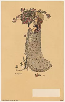 Admiring Collection: Girl and a rose tree