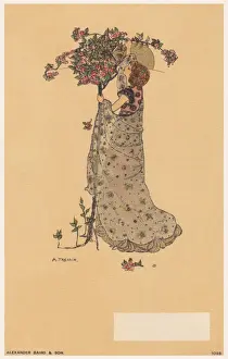 Finely Prints: Girl and a rose tree