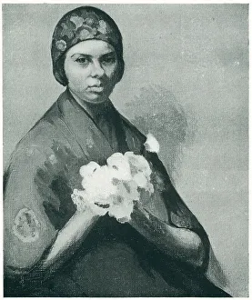 Murchison Prints: Girl With Roses