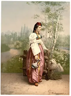 Sarajevo Prints: Girl of Sarajevo, Bosnia, Austro-Hungary
