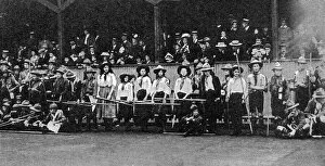 Images Dated 19th June 2018: Girl scouts at the Crystal Palace, 1909
