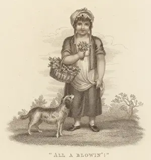 Posies Prints: Girl Sells Flowers 1812