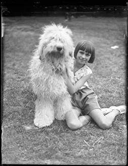 Sheep Dog Prints: Girl and Sheepdog