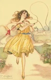 Achille Prints: Girl skipping
