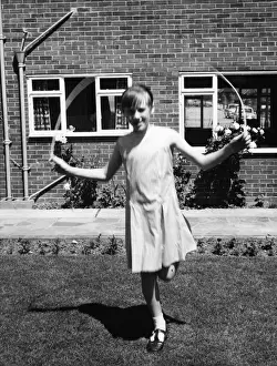 Skips Prints: Girl Skips in Garden
