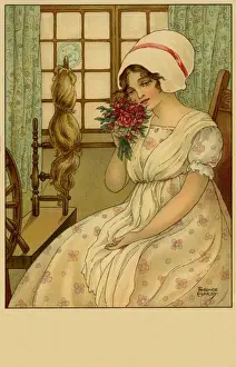 Clutching Prints: Girl at a spinning wheel