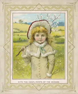 Spring Prints: Girl with Spring Blossom