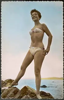 Bikinis Prints: Girl in Stripy Bikini