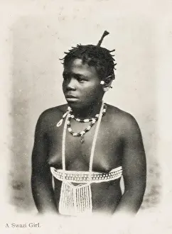 Beads Prints: Girl from Swaziland - Southern Africa