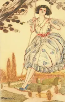 Girl on a swing
