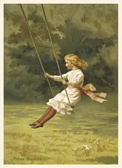 Girl on Swing C1890