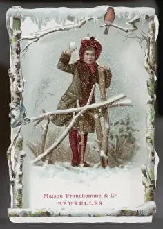 Throws Prints: Girl Throws Snowball