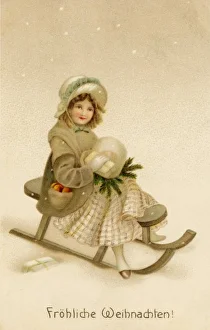 Greenery Gallery: Girl on Toboggan