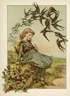 Thoughtful Prints: Girl Watches Swallows