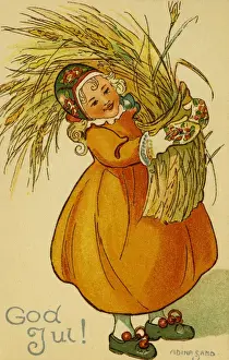 Prosperous Prints: Girl with wheatsheaf