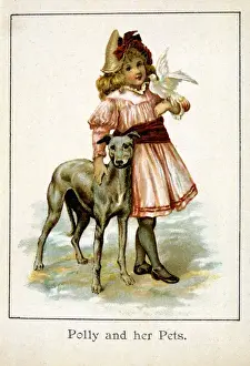 Dove Prints: Girl and Whippet