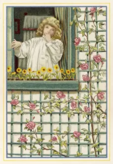 Entwined Prints: Girl at a Window 1894