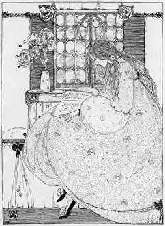 Jessie Prints: A girl at a window reading