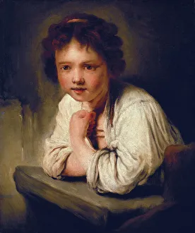 Rococo Collection: Girl at a window. Rococo. Oil on canvas. RUSSIA