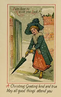 Girl in a winter scene