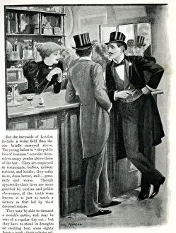 Customers Prints: Girl Workers of London - The Barmaid