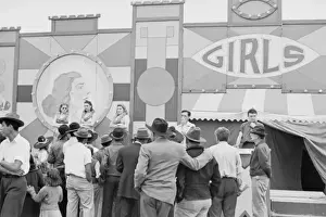 Carnival Prints: Girlie show, carnival, Brownsville, Texas