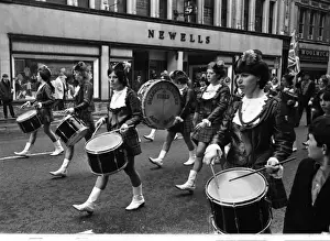 Girls band on parade, Belfast, Northern Ireland