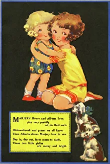 Two Girls and dogs