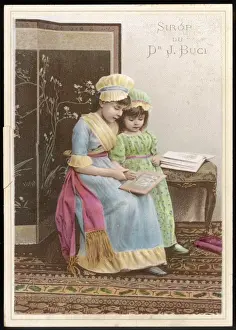 Girls Draw on Slate 19C