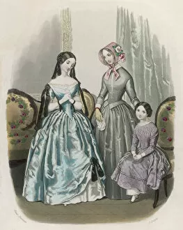 Epaulettes Gallery: GIRLS FASHIONS 1847