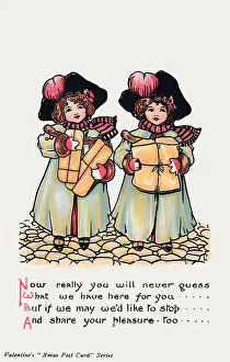 Images Dated 9th November 2020: Two Girls with Gifts