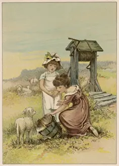 Girls and Lambs 1890
