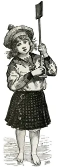 Images Dated 27th November 2017: Girls paddling clothes 1885