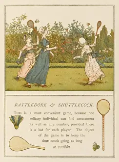 Battledore Prints: Girls Play Battledore