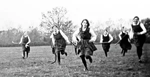 Girls playing Shinty, probably 1920s