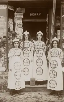 Newsagents Prints: Four girls promoting the News of the World