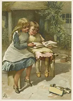 Two Girls Reading