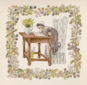 Girls Reading at a Desk